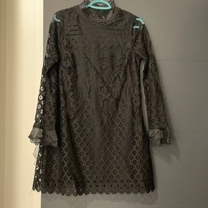 Lulus black high neck long sleeve black dress size S